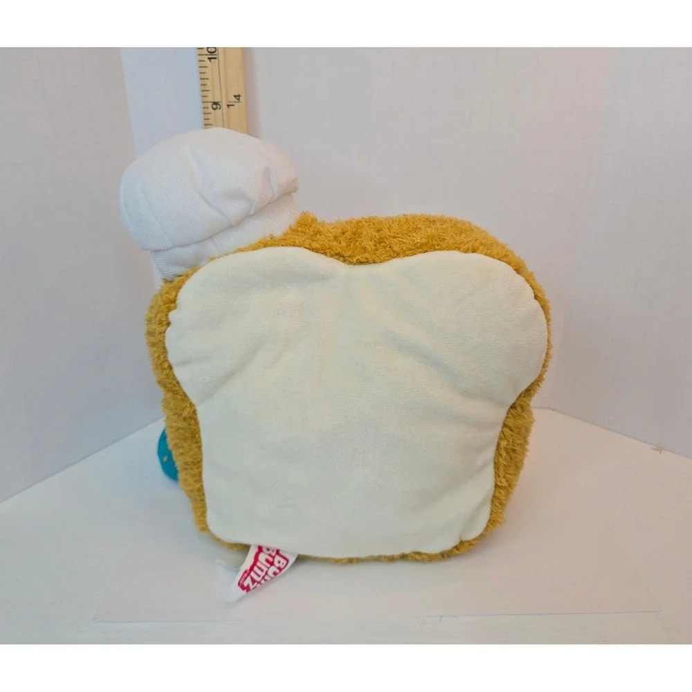 Bum‎ Bumz Baker Barb Slice of Bread Plush Toast Chef Hat Stuffed Toy New